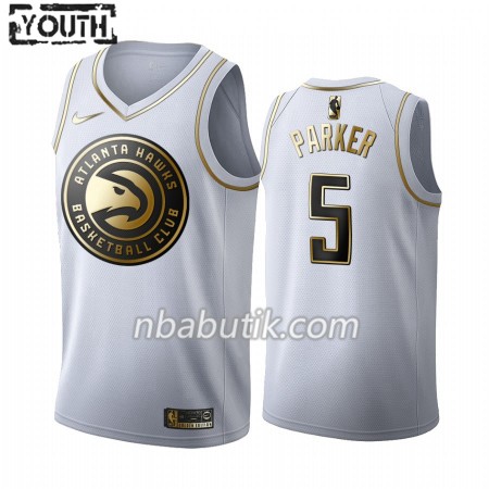 NBA Børn Trøje Atlanta Hawks Jabari Parker 5 Nike 2019-20 Hvid Golden Edition Swingman